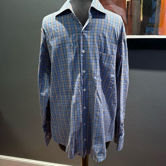 Peter Millar Other - Peter Millar blue plaid button down shirt. Medium.